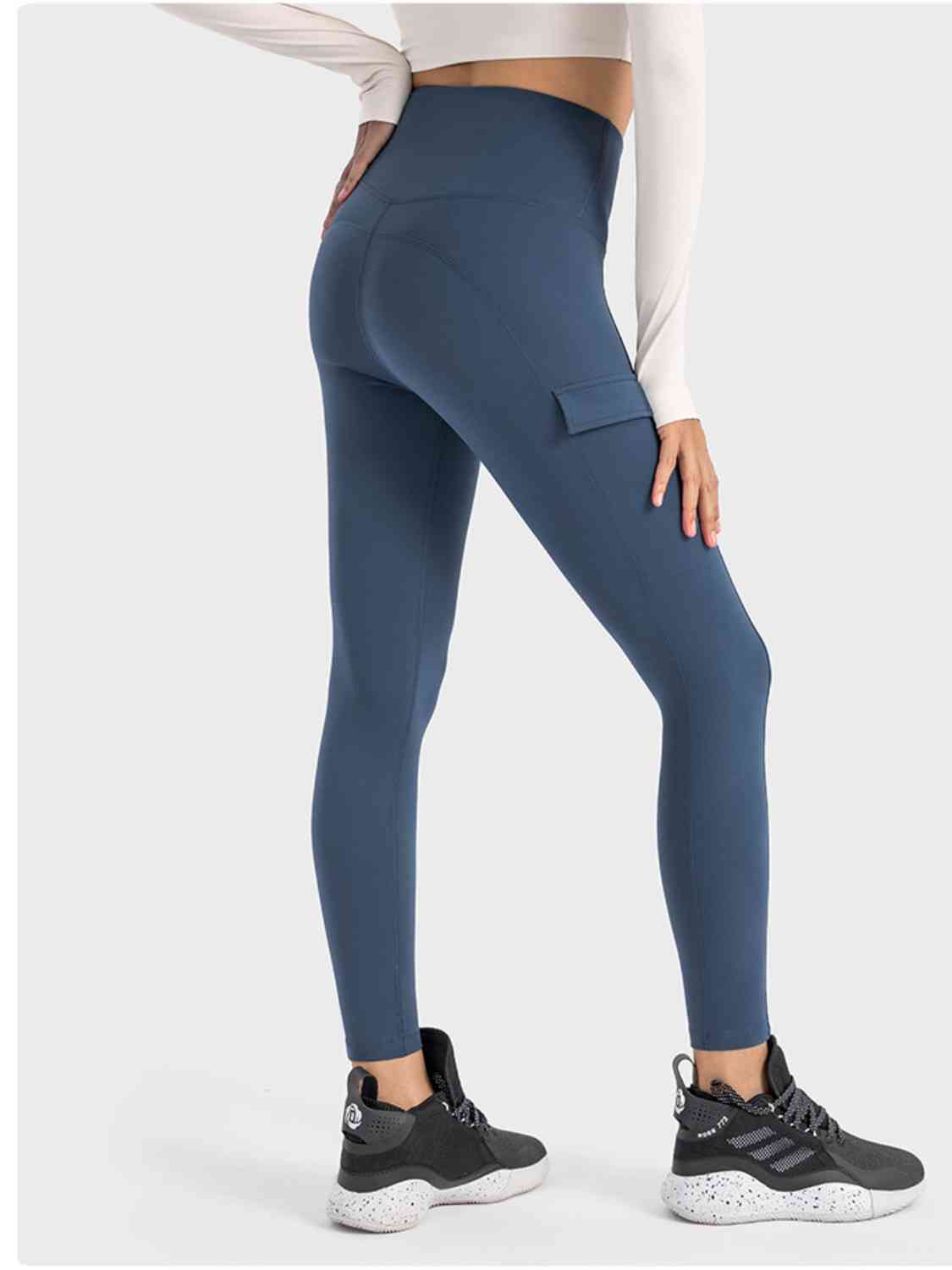 Wide Waistband Sports Leggings with Pockets | Available in 3 Colors
